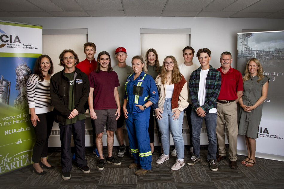Left to Right: Wendy Konsorada (Board Chair, NCIA), Carl Mahe, Ian Ference, Deven Thaleshvar, Zeth Pawlik, Brooke-Lynne Finnerty, Morgan Vany, Avery Porcina, Alex Want, Cadon Irwin, Laurie Danielson (Executive Director, NCIA), Chantal Delfs (Public Affairs Manager, NCIA)